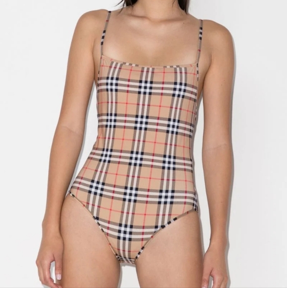 Burberry Check One Piece swimsuit MSRP $510 - Picture 4 of 17